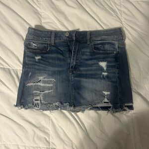 American Eagle Blue Mini Skirt Casual Night Out